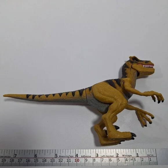 Chap Mei Dinosaur T Rex Figure 7.5" Moveable Joints Tan & Black - Picture 7 of 12